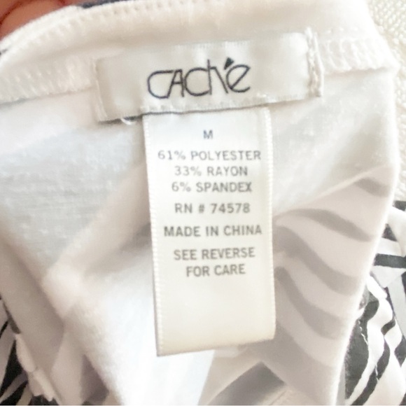 CACHE Zebra Print Floral Long Sleeve Shirt Size Medium - Picture 9 of 10